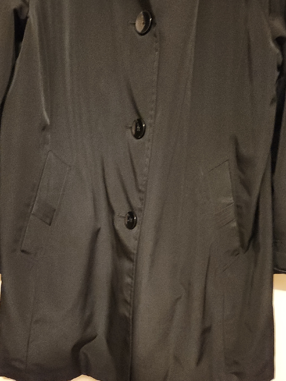 London Fog Women's Black Trench Coat With Hood XL - Picture 3 of 15